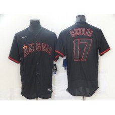 Men's Nike Los Angeles Angels of Anaheim #17 Shohei Ohtani Showtime Authentic Black Stitched Jersey