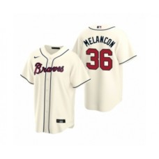 Men's Atlanta Braves #36 Mark Melancon Nike Cream 2020 Replica Alternate Stitched Jersey