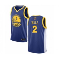 Men's Golden State Warriors #2 Jordan Bell Swingman Royal Blue 2019 Basketball Finals Bound Basketball Jersey - Icon Edition