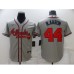 Men's Nike Atlanta Braves #44 Hank Aaron Gray Stitched Jersey