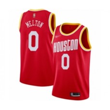 Men's Houston Rockets #0 De'Anthony Melton Swingman Red Hardwood Classics Finished Basketball Stitched Jersey