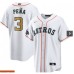 Men's Houston Astros #3 Jeremy Pena Nike White Gold 2023 Gold Collection Replica Player Stitched Jersey