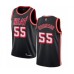 Men's Miami Heat #55 Duncan Robinson Authentic Black Fashion Hardwood Classics Basketball Stitched Jersey