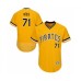 Men's Pittsburgh Pirates #71 Yacksel Rios Gold Alternate Flex Base Authentic Collection Baseball Player Stitched Jersey