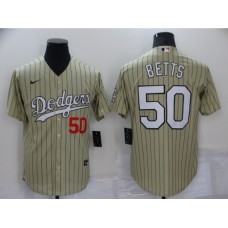 Men's Nike Los Angeles Dodgers #50 Mookie Betts Camo Stripes Authentic Stitched Jersey