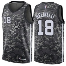 Men's Nike San Antonio Spurs #18 Marco Belinelli Swingman Camo NBA Jersey - City Edition