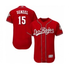 Men's Cincinnati Reds #15 Nick Senzel Red Los Rojos Flexbase Authentic Collection Baseball Jersey