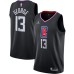 Men's LA Clippers #13 Paul George Jordan Brand Black 2020-21 Swingman Stitched Jersey