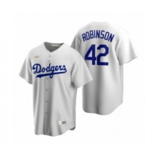 Men's Brooklyn Dodgers #42 Jackie Robinson Nike White Cooperstown Collection Home Stitched Jersey