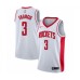 Men's Houston Rockets #3 Steve Francis Authentic White Finished Basketball Stitched Jersey - Association Edition