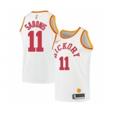 Men's Indiana Pacers #11 Domantas Sabonis Authentic White Hardwood Classics Basketball Stitched Jersey