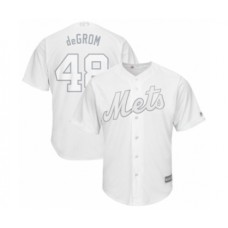 Men's New York Mets #48 Jacob deGrom deGrom Authentic White 2019 Players Weekend Baseball Jersey