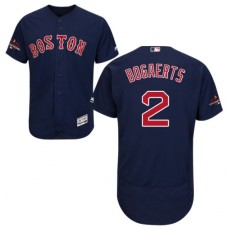 Men's Majestic Boston Red Sox #2 Xander Bogaerts Navy Blue Alternate Flex Base Authentic Collection 2018 World Series Champions MLB Jersey