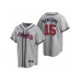 Men's Atlanta Braves #15 Sean Newcomb Nike Gray 2020 Replica Road Stitched Jersey