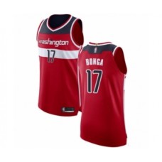 Men's Washington Wizards #17 Isaac Bonga Authentic Red Basketball Jersey - Icon Edition