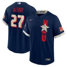 Men's Houston Astros #27 Jos Altuve Nike Navy 2021 MLB All-Star Game Replica Player Stitched Jersey