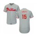 Men's Philadelphia Phillies #15 Andrew Knapp Grey Road Flex Base Authentic Collection Baseball Player Stitched Jersey