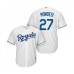 Men's Kansas City Royals #27 Raul Mondesi Replica White Home Cool Base Baseball Jersey