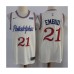 Men's 76ers #21 Joel Embiid Cream New City Edition Swingman Basketball Stitched Jersey