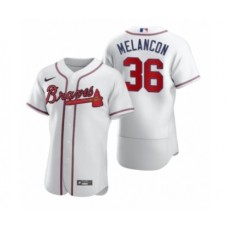 Men's Atlanta Braves #36 Mark Melancon Nike White 2020 Authentic Stitched Jersey