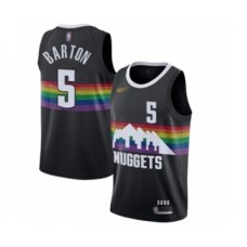 Men's Denver Nuggets #5 Will Barton Swingman Black Basketball Stitched Jersey - 2019 20 City Edition