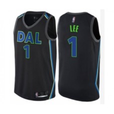 Men's Dallas Mavericks #1 Courtney Lee Authentic Black Basketball Jersey - City Edition