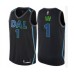 Men's Dallas Mavericks #1 Courtney Lee Authentic Black Basketball Jersey - City Edition