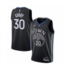 Men's Golden State Warriors #30 Stephen Curry Swingman Black Basketball Stitched Jersey - 2019 20 City Edition