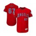 Men's Los Angeles Angels of Anaheim #67 Taylor Cole Authentic Red 2016 Father's Day Fashion Flex Base Baseball Player Stitched Jersey