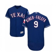 Men's Texas Rangers #9 Isiah Kiner-Falefa Royal Blue Alternate Flex Base Authentic Collection Baseball Player Stitched Jersey