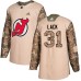 Men Adidas New Jersey Devils #31 Eddie Lack Authentic Camo Veterans Day Practice NHL Jersey