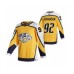 Men Nashville Predators #92 Ryan Johansen Yellow 2020-21 Reverse Retro Alternate Hockey Stitched Jersey