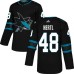 Men Adidas San Jose Sharks #48 Tomas Hertl Premier Black Alternate NHL Jersey