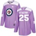 Men Adidas Winnipeg Jets #25 Paul Stastny Authentic Purple Fights Cancer Practice NHL Jersey