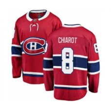 Men Montreal Canadiens #8 Ben Chiarot Authentic Red Home Fanatics Branded Breakaway Hockey Stitched Jersey