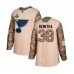 Men St. Louis Blues #38 Pavol Demitra Authentic Camo Veterans Day Practice 2019 Stanley Cup Champions Hockey Jersey