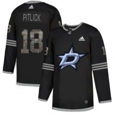 Men Adidas Dallas Stars #18 Tyler Pitlick Black Authentic Classic Stitched NHL Jersey