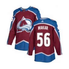 Men Adidas Colorado Avalanche #56 Cale Makar Premier Burgundy Red Home NHL Jersey