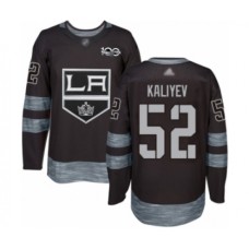 Men Los Angeles Kings #52 Arthur Kaliyev Authentic Black 1917-2017 100th Anniversary Hockey Stitched Jersey