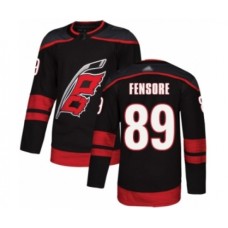 Men Carolina Hurricanes #89 Domenick Fensore Authentic Black Alternate Hockey Stitched Jersey