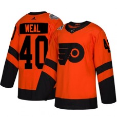 Men Adidas Philadelphia Flyers #40 Jordan Weal Orange Authentic 2019 Stadium Series Stitched NHL Jersey