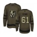 Men Vegas Golden Knights #61 Mark Stone Authentic Green Salute to Service Hockey Stitched Jersey