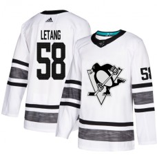 Men Adidas Pittsburgh Penguins #58 Kris Letang White 2019 All-Star Game Parley Authentic Stitched NHL Jersey