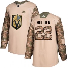 Men Adidas Vegas Golden Knights #22 Nick Holden Authentic Camo Veterans Day Practice NHL Jersey