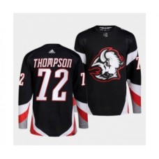 Men Buffalo Sabres #72 Tage Thompson Black 2022-23 Stitched Jersey