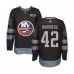 Men New York Islanders #42 Cole Bardreau Authentic Black 1917-2017 100th Anniversary Hockey Stitched Jersey