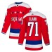 Men Adidas Washington Capitals #71 Kody Clark Authentic Red Alternate NHL Jersey