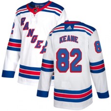 Men Adidas New York Rangers #82 Joey Keane Authentic White Away NHL Jersey