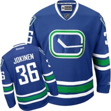 Men Reebok Vancouver Canucks #36 Jussi Jokinen Premier Royal Blue Third NHL Jersey