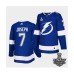 Men Adidas Lightning #7 Mathieu Joseph Blue Home Authentic 2021 Stanley Cup Stitched Jersey